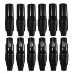Paquete De Conectores 6 Canon Xlr Macho Y 6 Canon Xlr Hembra