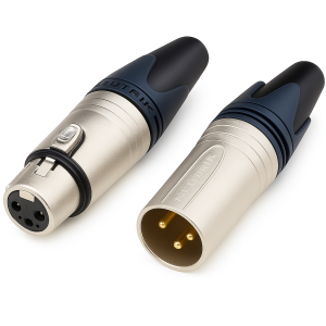 Par de Conectores XLR Hembra y Macho para Microfono Neutrik NC3MXX-NC3FXX